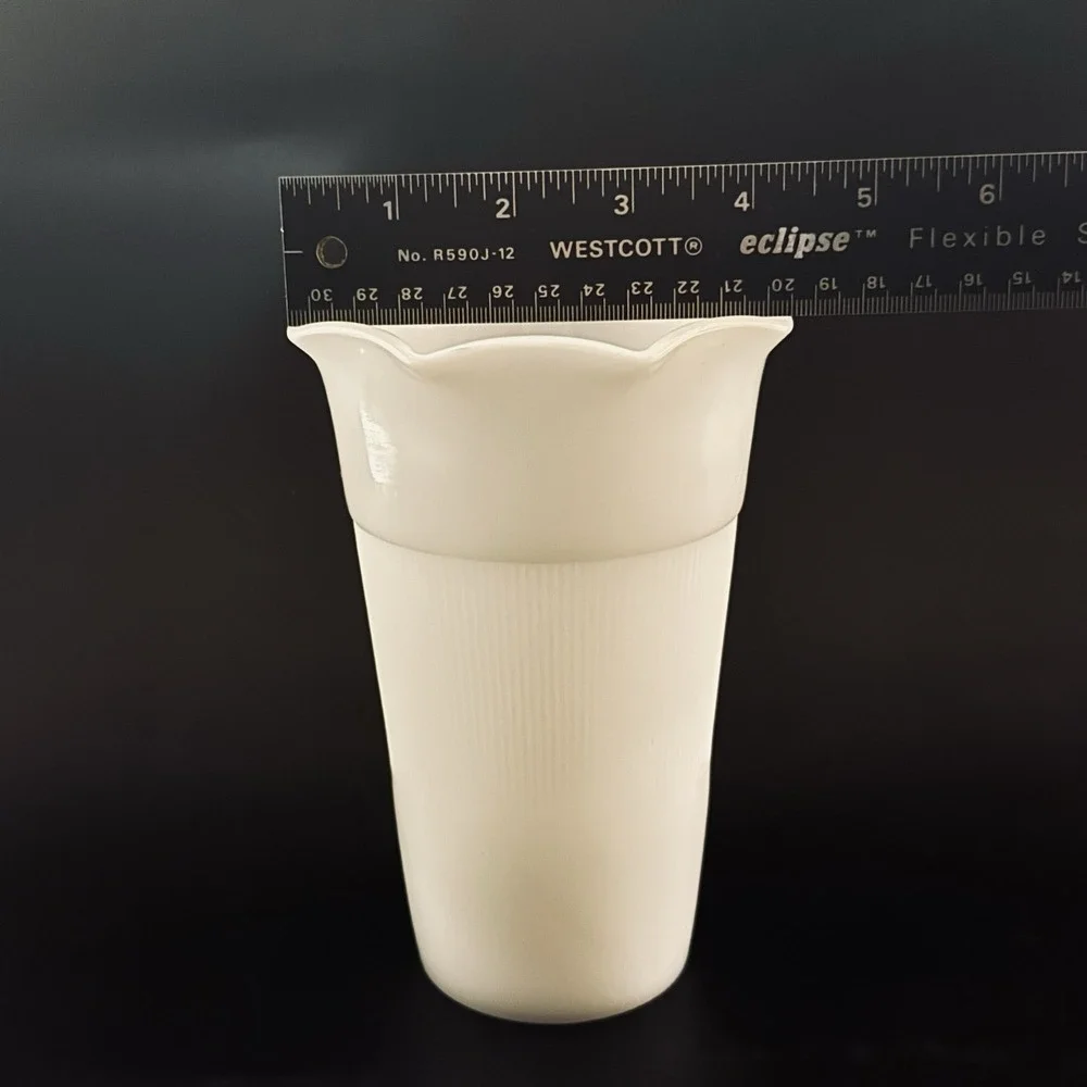 Vintage‎ Anchor Hocking White Milk Glass Flower 7